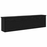 Wall-Mounted Coat Rack with Shelf Black Oak 100 x 16 x 26 cm 874324