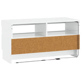 LED TV Cabinet High Gloss White Engineered Wood 896119