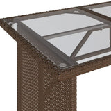 2 Piece Garden Dining Set with Cushions Brown Poly Rattan 366330
