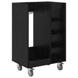 Golf Cabinet with Wheel Plain Black Oak 65 x 45 x 98 cm 899448