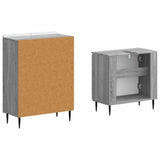 2 Piece Bathroom Cabinet Set ZWOLLE Grey Sonoma Engineered Wood 3417600