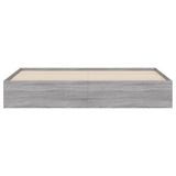 Bed Frame with Drawers without Mattress Grey Sonoma 160x200 cm 3207264