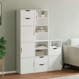 Side Cabinets 5 pcs "ODDA" White 40x24x79 cm Solid Wood Pine 3365363