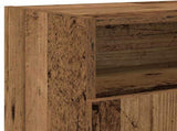 TV Cabinet with LED Lights Old Wood 120x30x50 cm Engineered Wood 856351