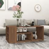 ZNTS Coffee Table Brown Oak 100x50x40 cm Engineered Wood 815842