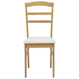 Dining Chair 2 pcs Natural and Light Solid Rubber Wood 42020500