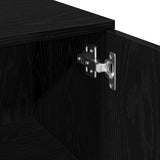 Bathroom Cabinet Black Oak 30 x 30 x 179 cm Engineered Wood 862513