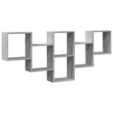 Wall Shelf Grey Sonoma 159x18x66 cm Engineered Wood 853304