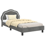 Children's Bed Frame with Headboard Dark Grey 90 x 190 cm 42010916