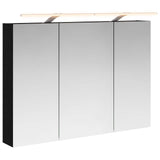 Bathroom Mirror Cabinet Black Oak 100 x 14.5 x 70 cm 889128