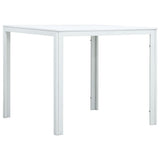 Coffee Table White 78x78x74 cm HDPE Wood Look 47881