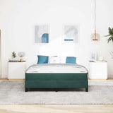 Box Spring Bed with Mattress Dark Green 160 x 210 cm Fabric 3398752