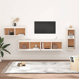 TV Cabinets 4 pcs White Solid Wood Pine 3100220