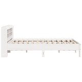 Bed Frame without Mattress White 140x190 cm Solid Wood Pine 3306901