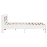 Bed Frame without Mattress White 140x190 cm Solid Wood Pine 3306901