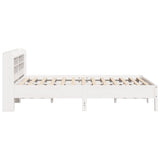 Bed Frame without Mattress White 140x190 cm Solid Wood Pine 3306901