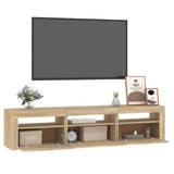 TV Cabinet with LED Lights Sonoma Oak 180x35x40 cm 3152756