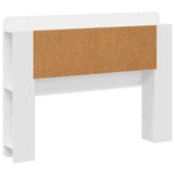 Headboard Cabinet with Storage High Gloss White Engineered Wood 8001268