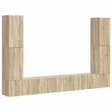 TV Cabinet Set 8 pcs Sonoma Oak Engineered Wood 3409134