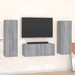 ZNTS 3 Piece TV Cabinet Set Grey Sonoma Engineered Wood 3120234