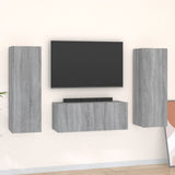 3 Piece TV Cabinet Set Grey Sonoma Engineered Wood 3120234