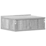 815285 Floating Nightstands 2pcs Grey Sonoma 40x30x15cm Engineered Wood