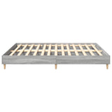 Bed Frame Grey Sonoma Engineered wood, Solid eucalyptus wood 3328704