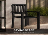 3 Piece Patio Bistro Set with Plastic Top, 2 Stackable Chairs, Galvanised Steel Frame, Grey T3398P327939