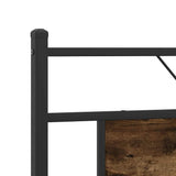 Metal Bed Frame without Mattress Smoked Oak 160x200 cm 3325092