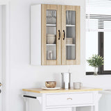 Wall Glass Cabinet LUCCA Sonoma Oak 60 x 31 x 80 cm 885087