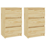 Bedside Cabinets 2 pcs 40x29.5x64 cm Solid Pine Wood 808084