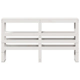 Headboard with Shelves White 150 cm Solid Wood Pine 850882