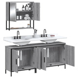 3 Piece Bathroom Furniture Set Grey Sonoma Engineered Wood 3214673
