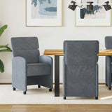 Dining Chairs with Wheels 2 pcs Dark grey 58 x 65 x 98 cm 42017876