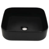 Basin Ceramic Square Black 38x38x13.5 cm 142733