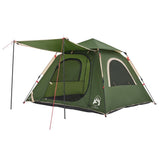 ZNTS Camping Tent Dome 4-Person Green Quick Release 4004143