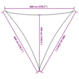 Sunshade Sail 160 g/m Black 6x6x6 m HDPE 311762