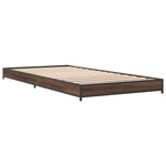 ZNTS Bed Frame without Mattress Brown Oak 75x190 cm Small Single 845190