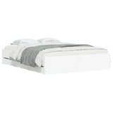 Bed Frame with Drawers without Mattress White 150x200 cm King Size 3207266