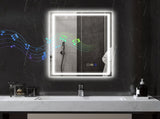 50 x 70 cm Anti-Fog LED Bathroom Mirror, with Bluetooth - Silver Tone T3398P328147