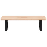 Basin Shelf Wall Mounted Steel and Solid Wood Oak 3302333
