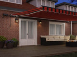 Retractable Awning Orange and brown 500 x 300 cm Fabric 3331224