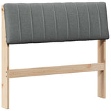 Upholstered Headboard Dark Grey 90 cm Solid Pine Wood 879250