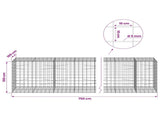 Gabion with 5 mm Wire and 10x10 cm Mesh 750x100x100 cm 3465321