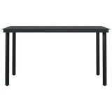 Garden Dining Set Black Powder-coated steel, plastic, glass 3099265