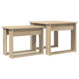 Coffee Table Set 2 pcs Sonoma Oak Engineered Wood 8000126