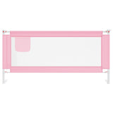 Toddler Safety Bed Rail Pink 190x25 cm Fabric 10205