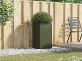 Planter Olive Green 32x29x75 cm Steel 841574