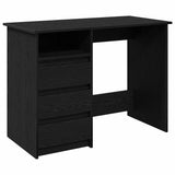 Desk Black 102x50x75 cm Engineered Wood 860464