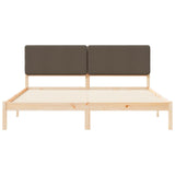 Bed Frame with Upholstered Headboard Taupe 180 x 200 cm 877892